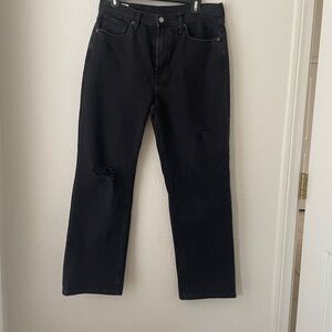 90s loose denim- a faded black